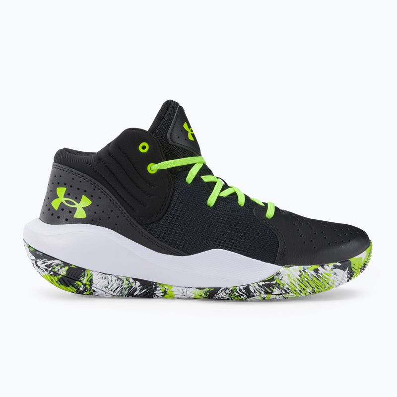 Buty do koszykówki damskie Under Armour Gs Jet '21 black/white/lime surge 2