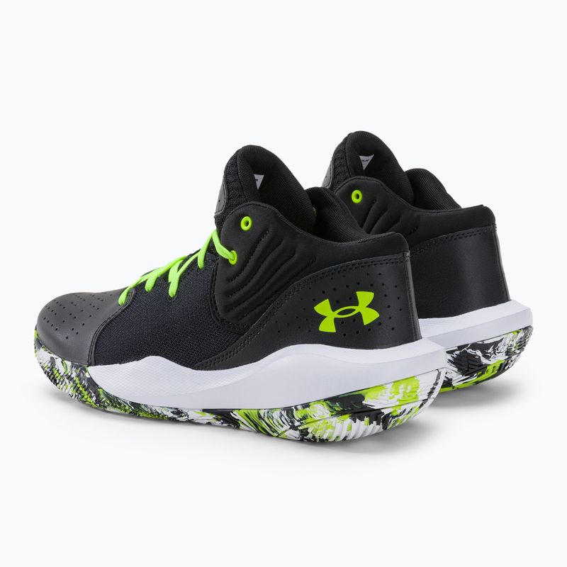 Buty do koszykówki damskie Under Armour Gs Jet '21 black/white/lime surge 3