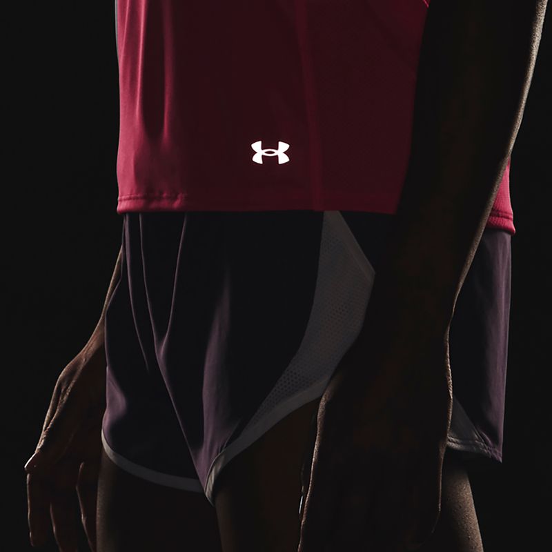 Koszulka do biegania damska Under Armour Fly By Tank pink shock/pink shock/reflective 3