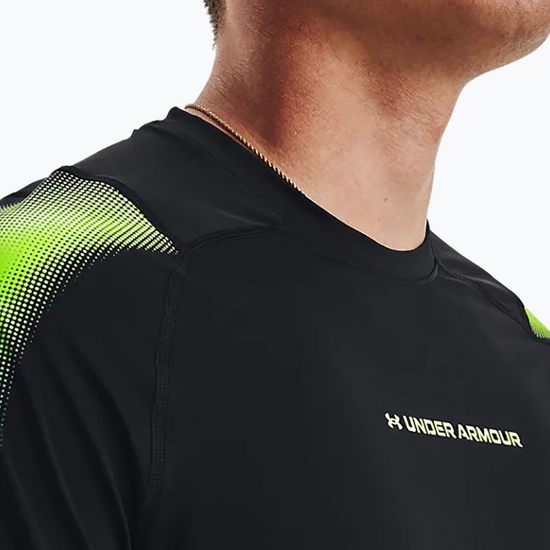 Koszulka treningowa męska Under Armour HG Armour Nov Fitted SS black/lime surge/lime surge 3