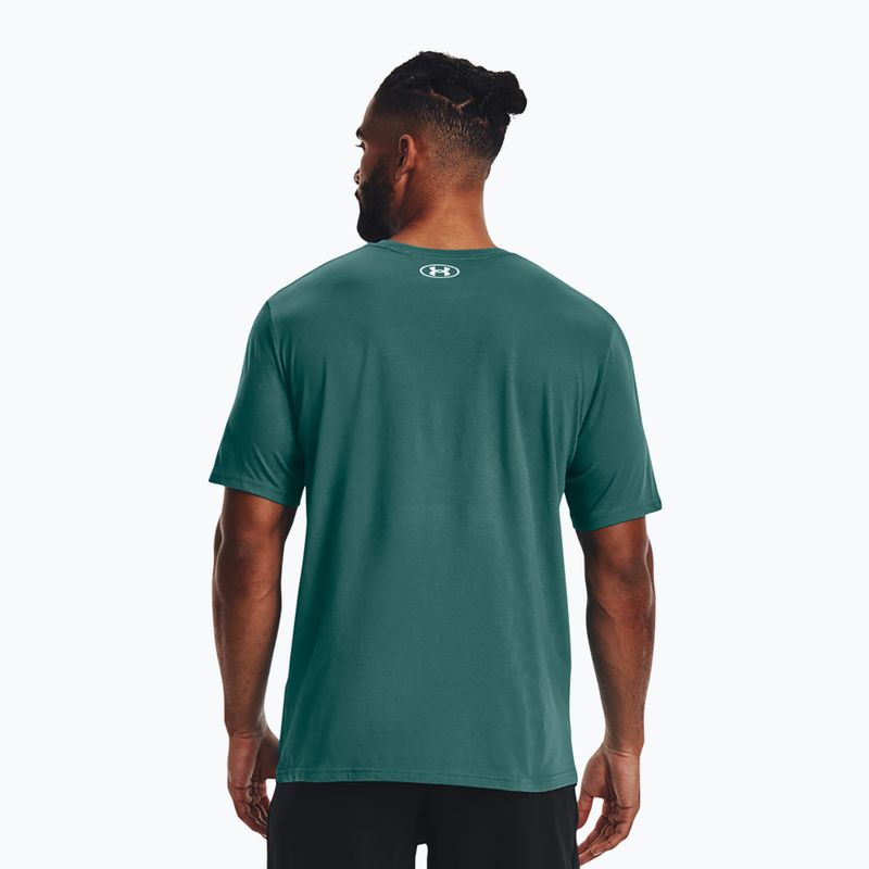 Koszulka męska Under Armour Boxed Sportstyle coastal teal/white 2