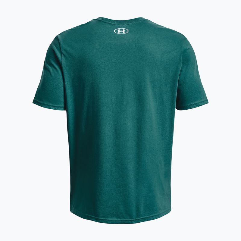 Koszulka męska Under Armour Boxed Sportstyle coastal teal/white 5