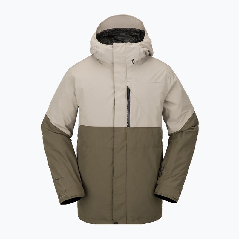 Kurtka snowboardowa męska Volcom L Ins Gore-Tex dark khaki 4