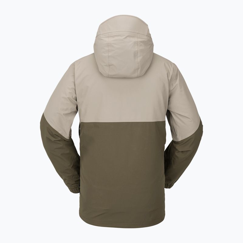 Kurtka snowboardowa męska Volcom L Ins Gore-Tex dark khaki 5