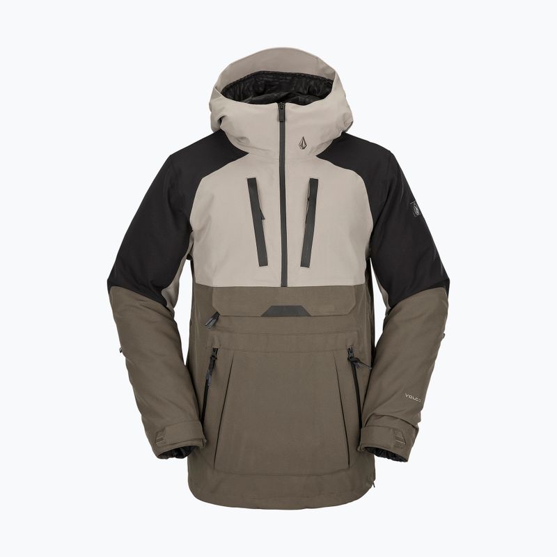 Kurtka snowboardowa męska Volcom Brighton Pullover dark khaki