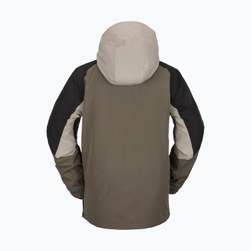Kurtka snowboardowa męska Volcom Brighton Pullover dark khaki 2