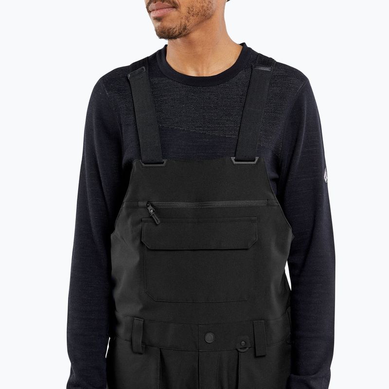 Spodnie snowboardowe męskie Volcom Roan Bib Overall black 3