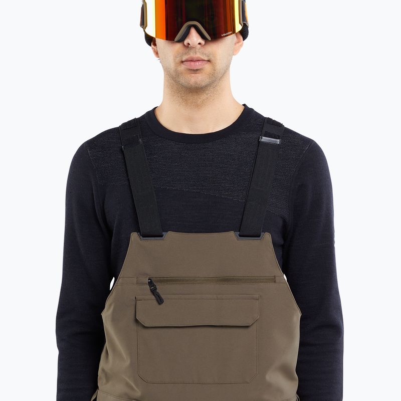 Spodnie snowboardowe męskie Volcom Roan Bib Overall teak 3