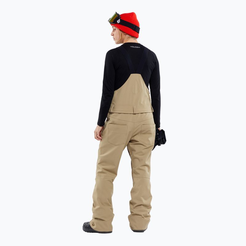 Spodnie snowboardowe damskie Volcom Swift Bib Overall dark khaki 2