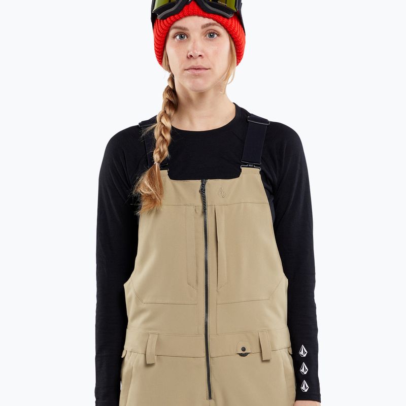 Spodnie snowboardowe damskie Volcom Swift Bib Overall dark khaki 3