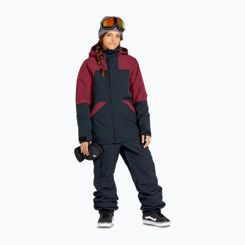 Kurtka snowboardowa damska Volcom Shelter 3D Stretch burgundy 2