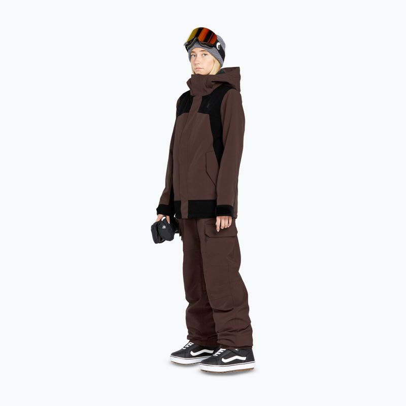 Spodnie snowboardowe damskie Volcom Creston 3D Stretch Bib Overall mahogany 3