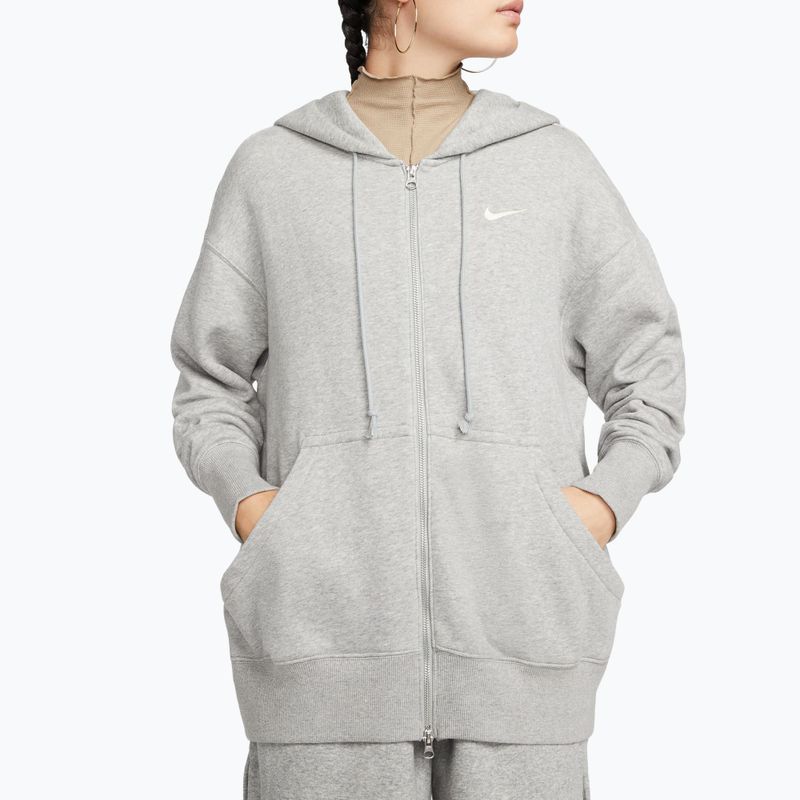 Bluza damska Nike Sportswear Phoenix Fleece dark grey heather/sail 4