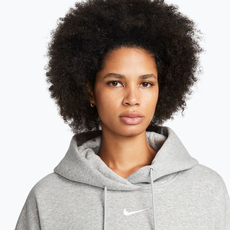 Bluza damska Nike Sportswear Phoenix Fleece Oversized dark grey heather/sail 5