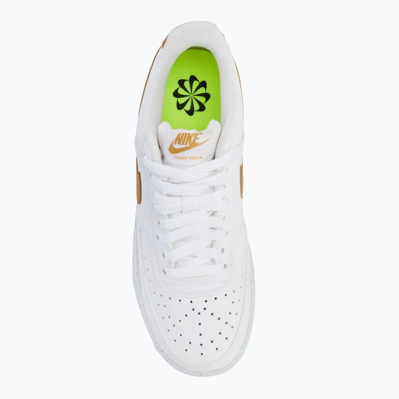 Buty damskie Nike Court Vision Low Next Nature white/metallic gold 5