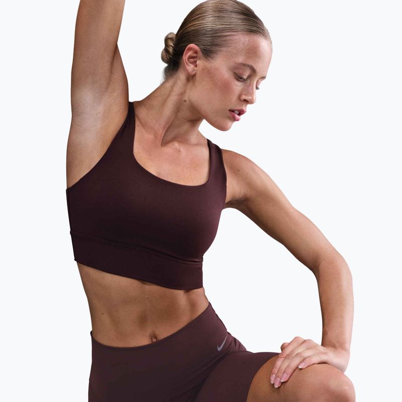 Biustonosz treningowy Nike Zenvy Medium-Support burgundy crush/sail 4