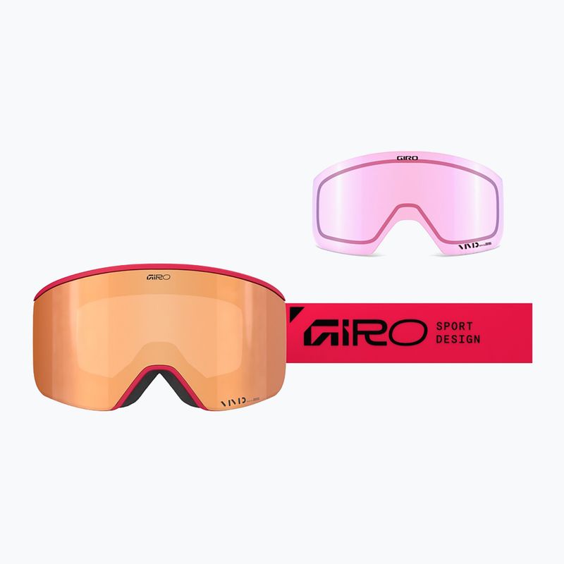 Gogle narciarskie Giro Axis glacier red stacked/vivid copper/vivid infrared 2