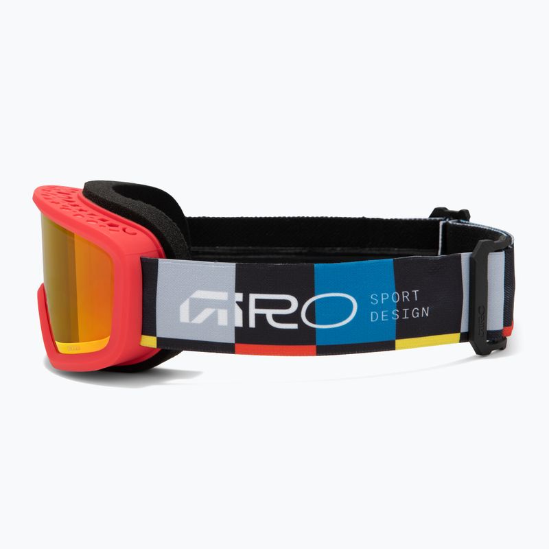Gogle narciarskie dziecięce Giro Chico 2.0 Jr black blocks/amber scarlet 4