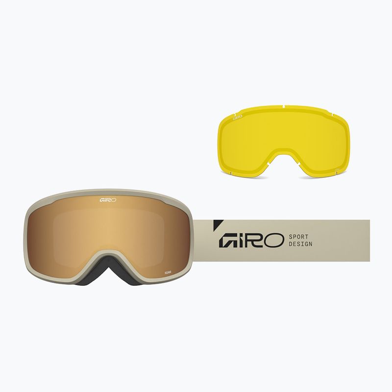 Gogle narciarskie Giro Roam stone stacked/amber gold/yellow 7