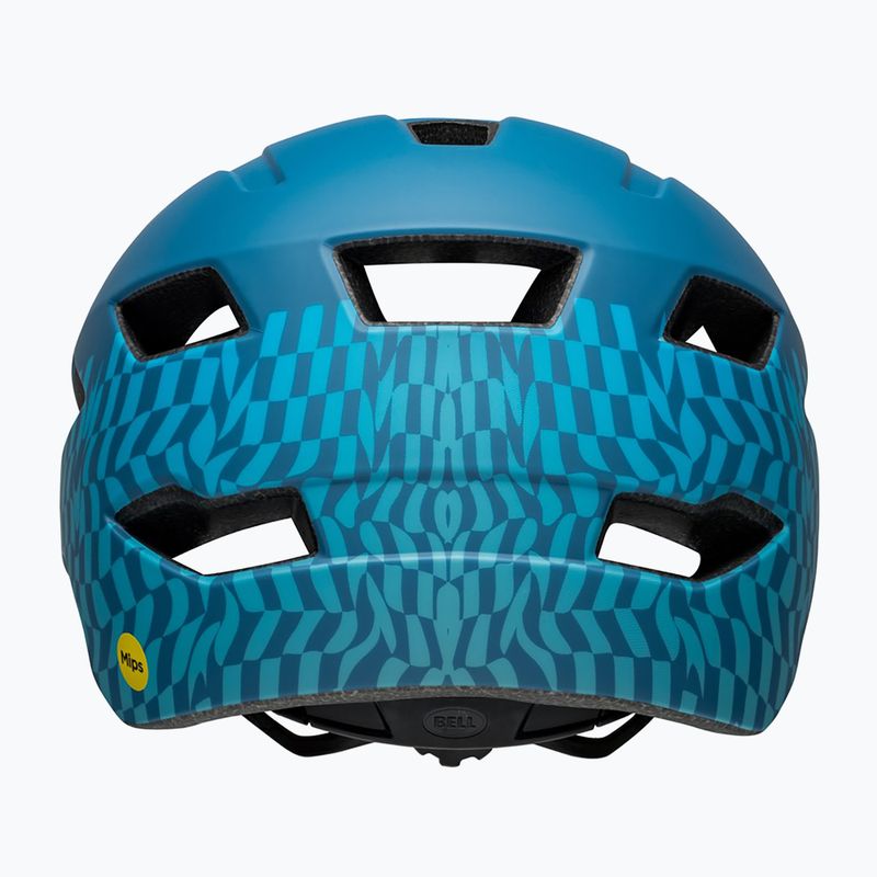 Kask rowerowy dziecięcy Bell Sidetrack Integrated MIPS wavy checks matte blue 3