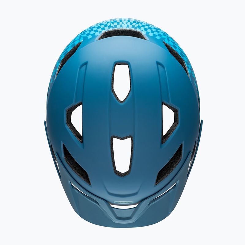 Kask rowerowy dziecięcy Bell Sidetrack Integrated MIPS wavy checks matte blue 4