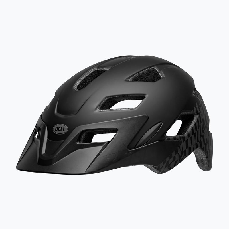 Kask rowerowy dziecięcy Bell Sidetrack wavy checks/matte black