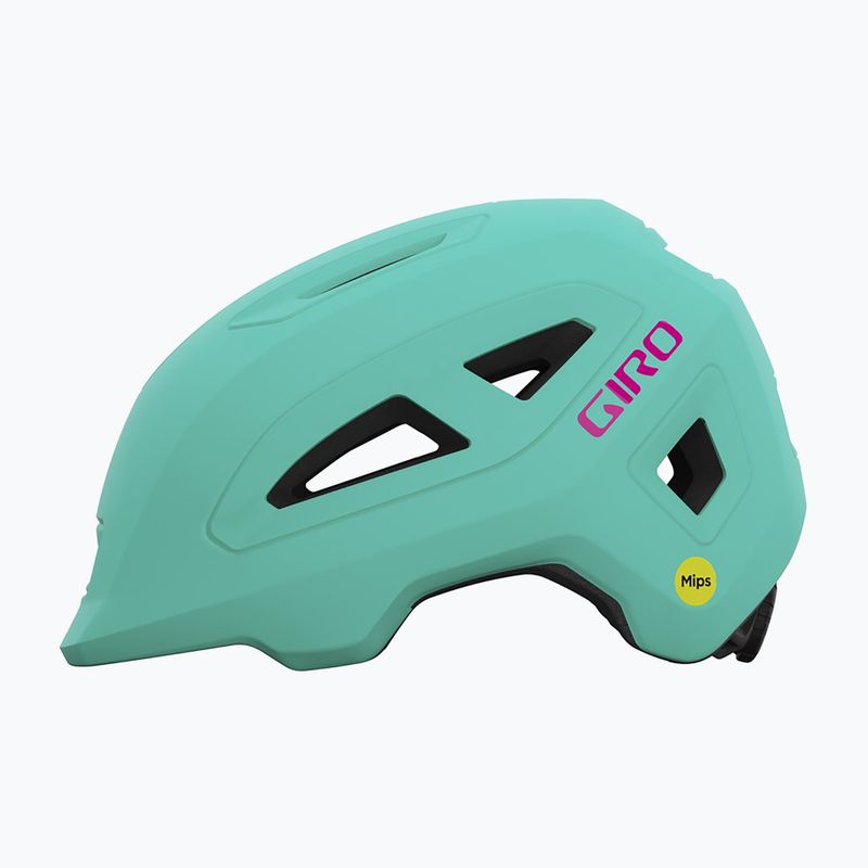 Kask rowerowy dziecięcy Giro Scamp II Jr matte screaming teal/bright pink 2