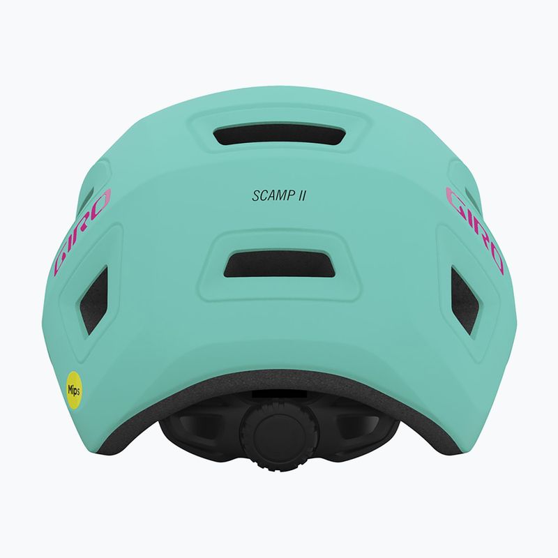 Kask rowerowy dziecięcy Giro Scamp II Integrated Mips Jr matte screaming teal/bright pink 3
