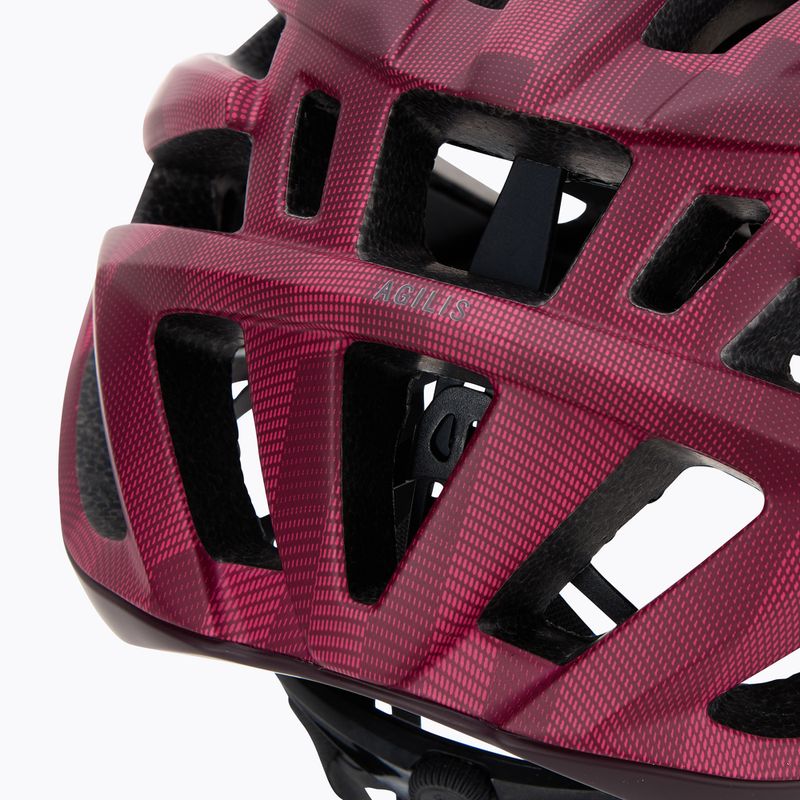 Kask rowerowy Giro Agilis Integrated MIPS matte dark cherry towers 7