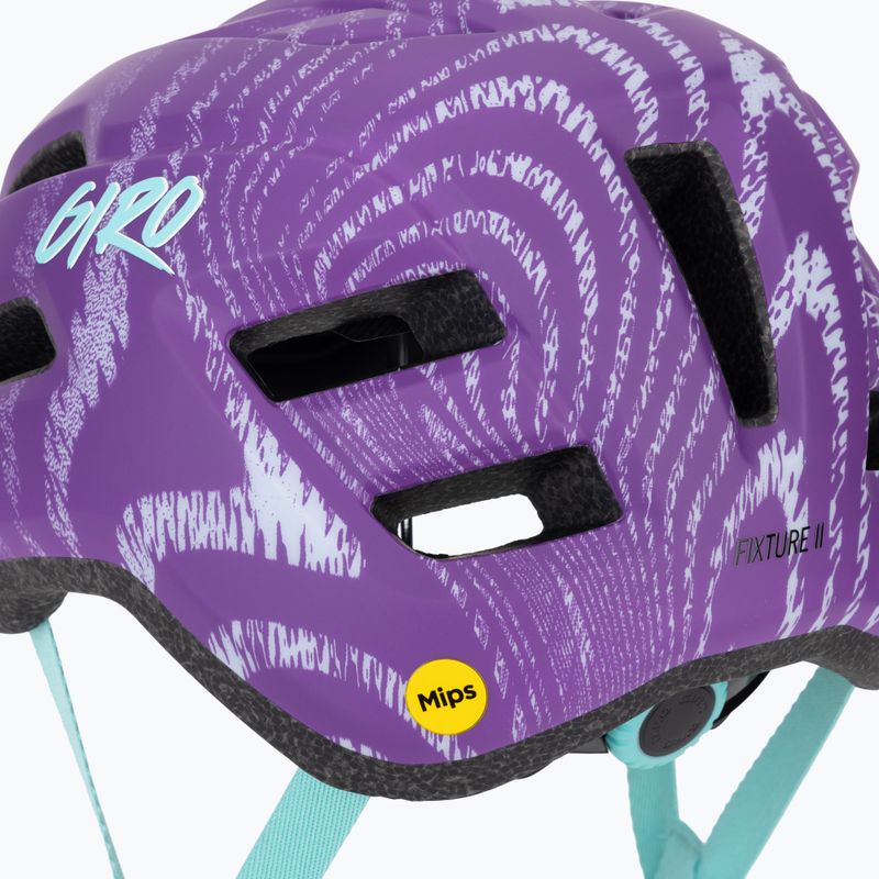Kask rowerowy dziecięcy Giro Fixture II Integrated MIPS matte purple ripple 10