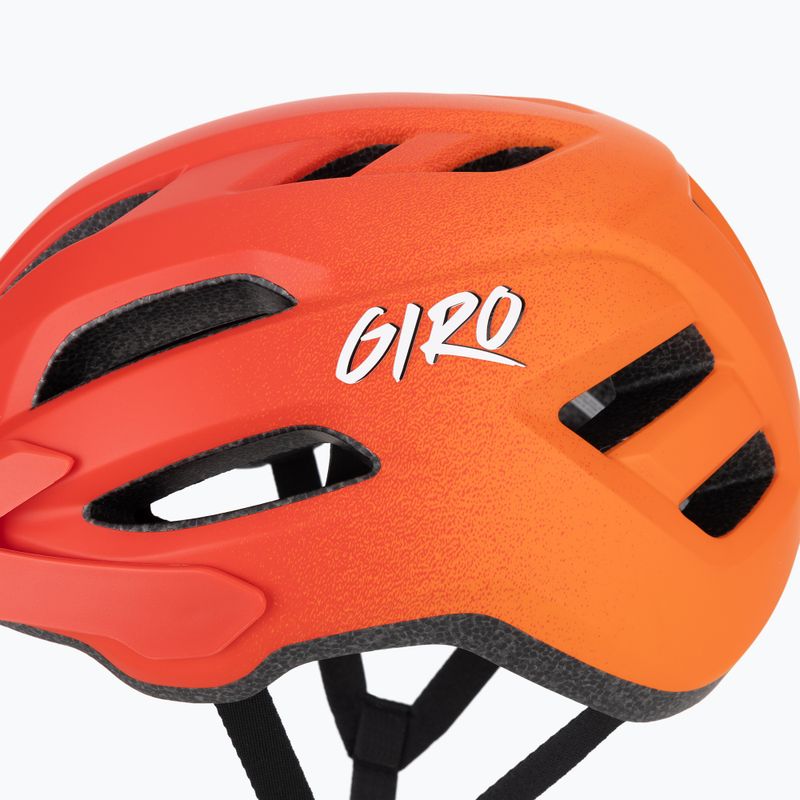 Kask rowerowy dziecięcy Giro Fixture II matte red fade 8