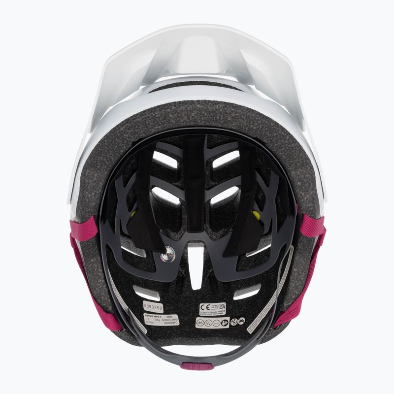 Kask rowerowy dziecięcy Giro Fixture II Integrated MIPS matte white pearl white ripple fade 6