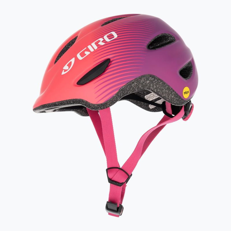 Kask rowerowy dziecięcy Giro Scamp Integrated Mips Jr matte pink/purple fade 5