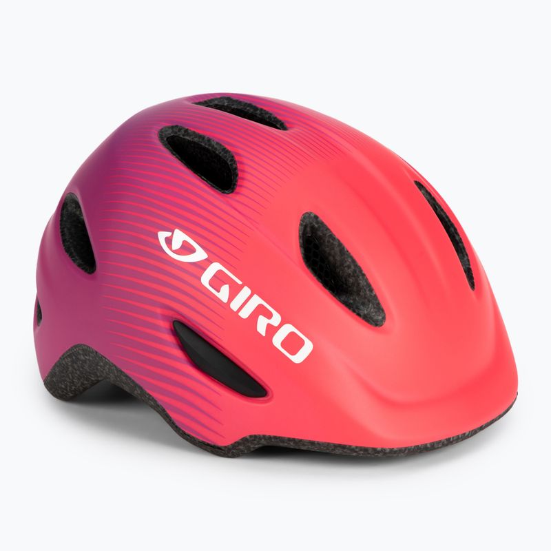 Kask rowerowy dziecięcy Giro Scamp Jr matte pink/purple fade