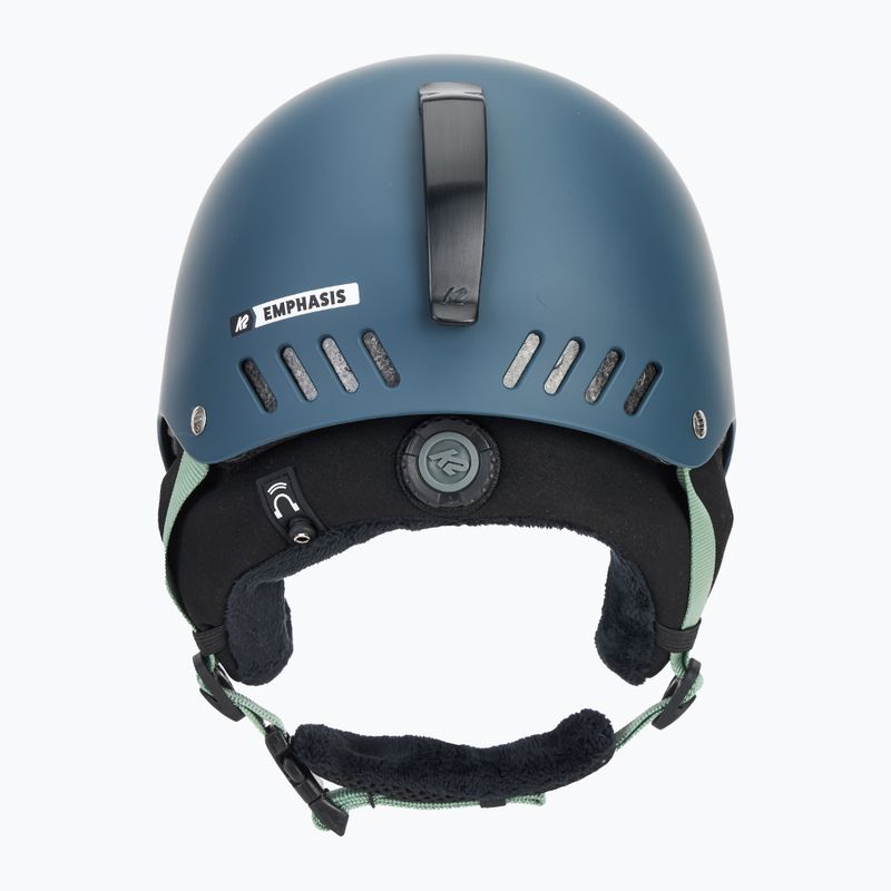 Kask narciarski z systemem audio K2 Emphasis pearl dark teal 3