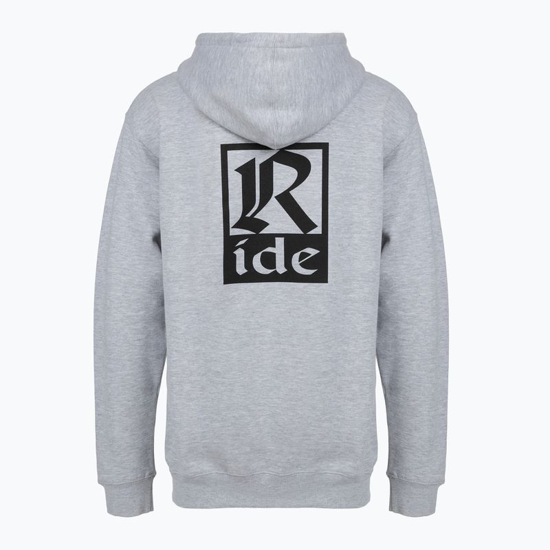 Bluza męska RIDE Old English Hoody heather grey 2