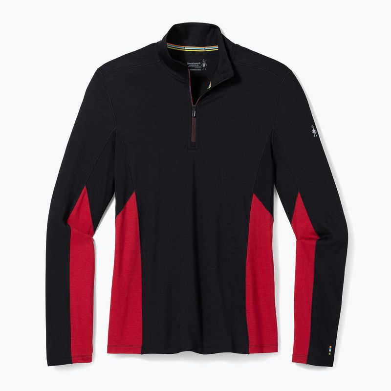 Longsleeve termoaktywny męski Smartwool Merino Sport 1/4 Zip black/rythmic red 4