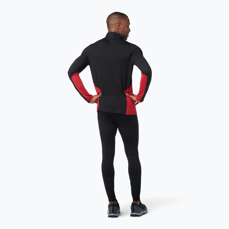 Bluza termoaktywna męska Smartwool Merino Sport 1/4 Zip black/rythmic red 6