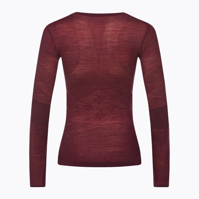 Bluza termoaktywna damska Smartwool Intraknit Merino 200 Crew black cherry 2