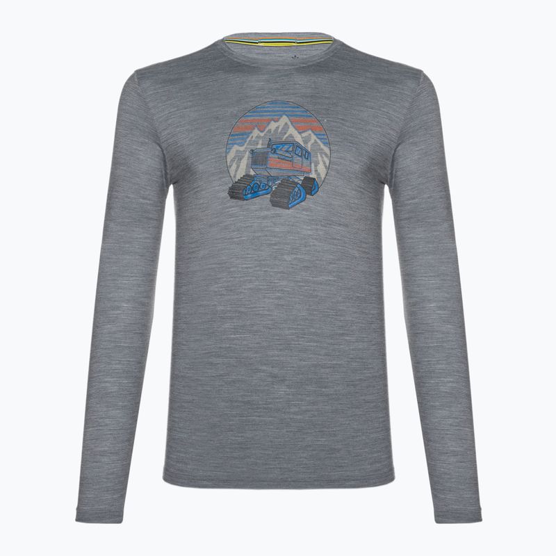 Koszulka trekkingowa męska Smartwool Snowcat Trek Graphic Tee Slim Fit light  grey heather 3