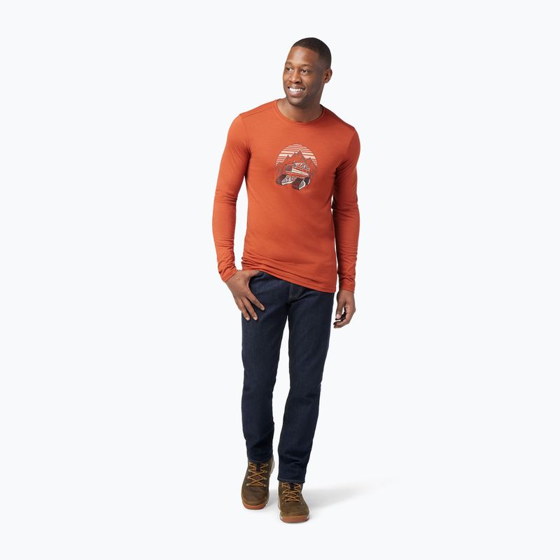 Koszulka trekkingowa męska Smartwool Snowcat Trek Graphic Tee Slim Fit picante 2