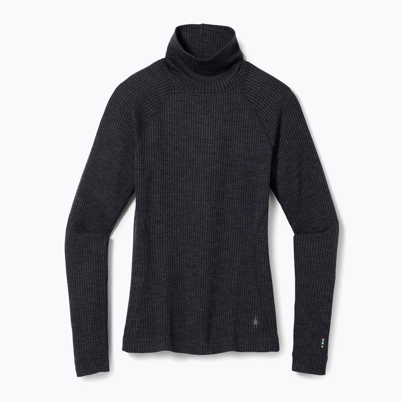 Bluza termoaktywna damska Smartwool Thermal Merino Rib Turtleneck charcoal heather 4