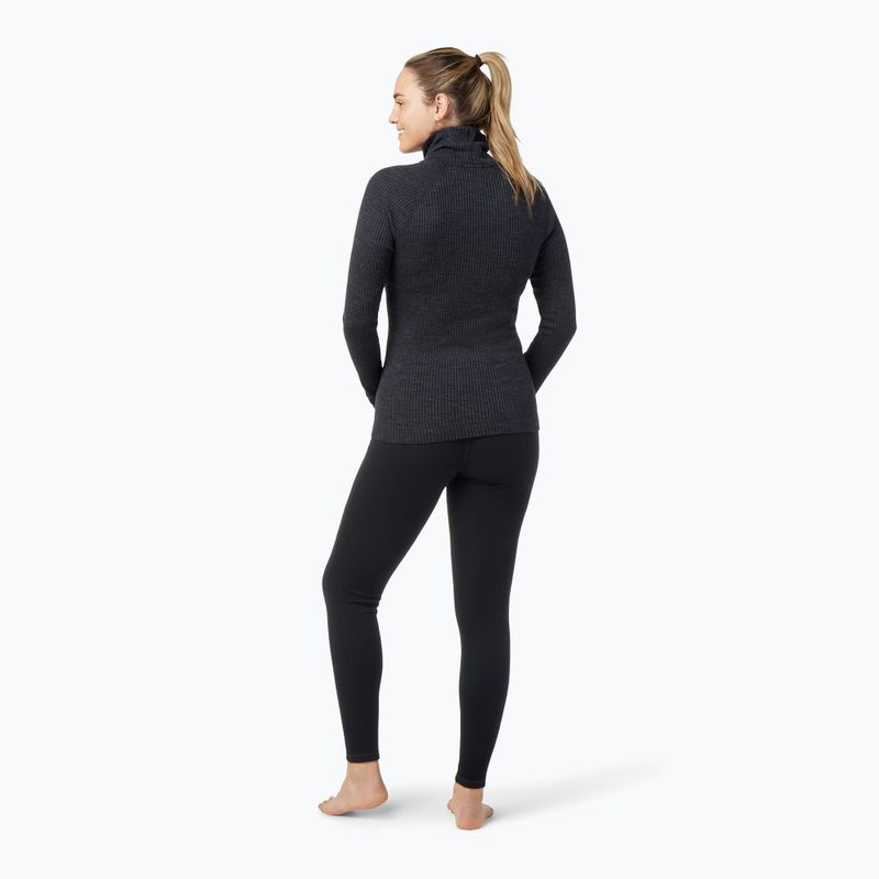 Bluza termoaktywna damska Smartwool Thermal Merino Rib Turtleneck charcoal heather 6