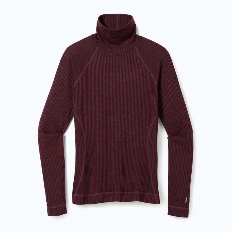 Bluza termoaktywna damska Smartwool Thermal Merino Rib Turtleneck black cherry heather 4