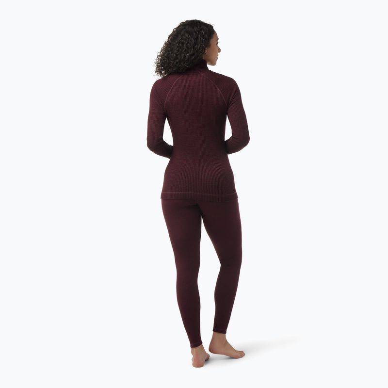 Bluza termoaktywna damska Smartwool Thermal Merino Rib Turtleneck black cherry heather 6