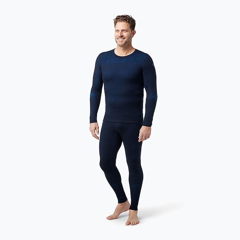 Longsleeve termoaktywny męski Smartwool Intraknit Merino 200 Crew deep navy/laguna blue 5