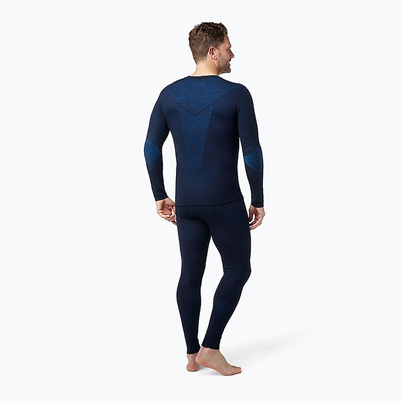 Longsleeve termoaktywny męski Smartwool Intraknit Merino 200 Crew deep navy/laguna blue 6