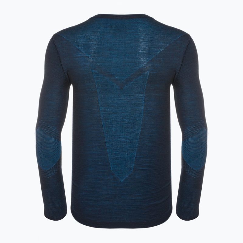 Longsleeve termoaktywny męski Smartwool Intraknit Merino 200 Crew deep navy/laguna blue 2