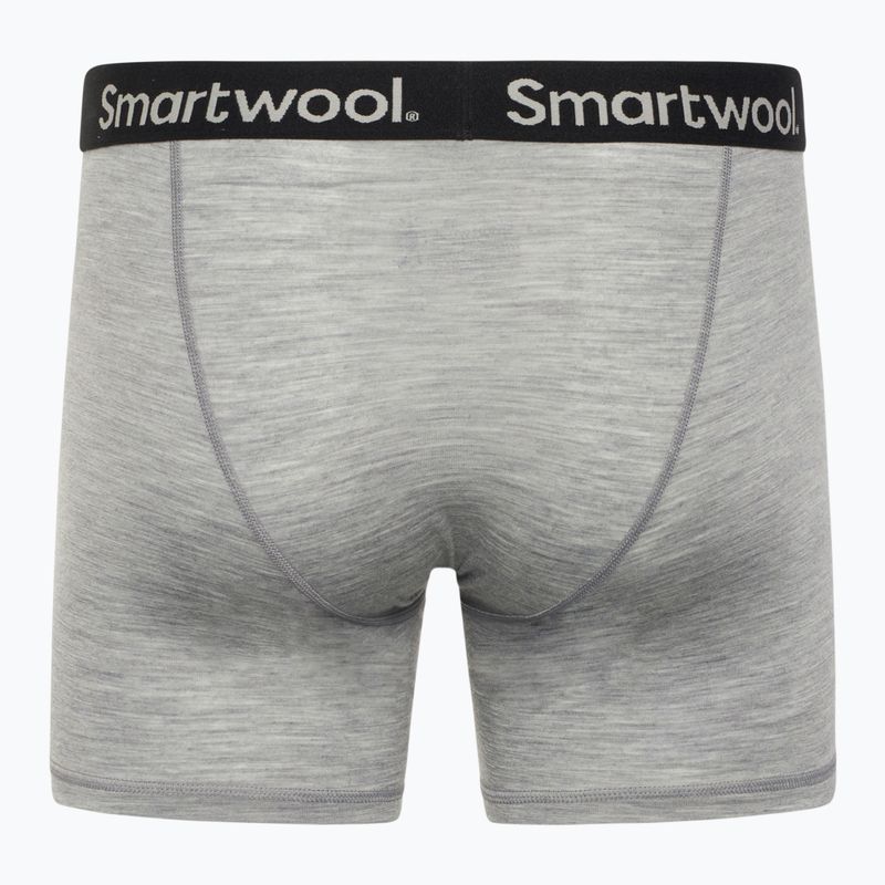 Bokserki termoaktywne męskie Smartwool Merino Boxer Brief Boxed light  grey heather 2