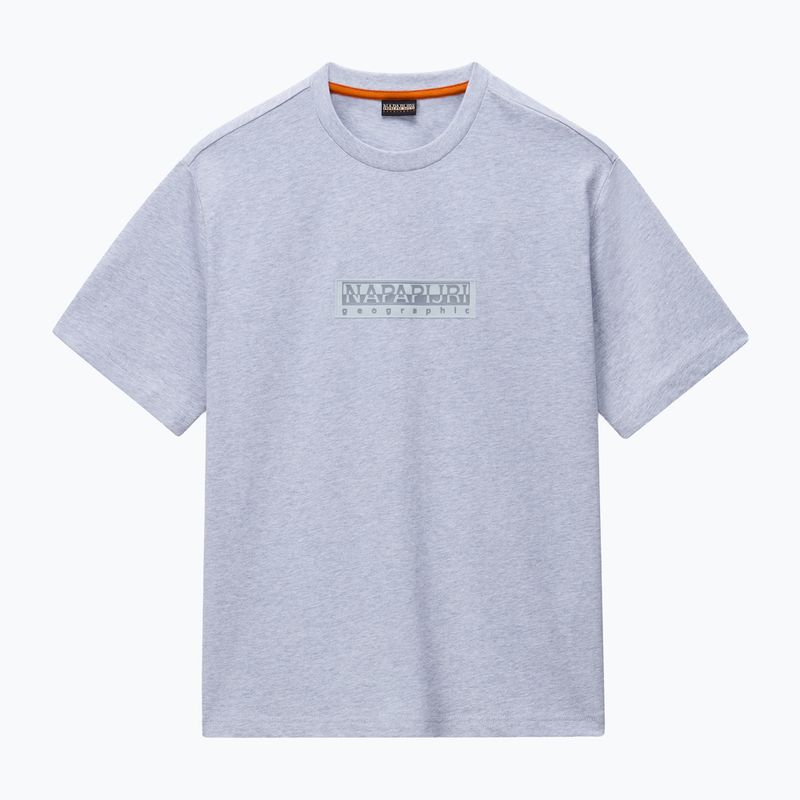 Koszulka męska Napapijri S-Box Logo light grey melange 4